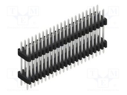 Connector: pin strips; pin header; male; PIN: 44; 1.27mm; THT; 2x22