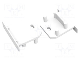 Cap for LED profiles; white; ABS; Application: DEEP10