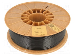 Filament: PET-G; 1.75mm; black; 220÷250°C; 1kg; Table temp: 60÷80°C