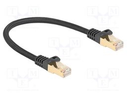 Patch cord; S/FTP; Cat: 6a; RJ45 plug,both sides; 0.25m; textile