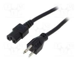 POWER CORD, 5-15P/IEC C15, 2.3M, 13A