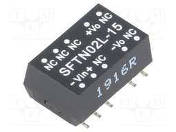 Converter: DC/DC; 2W; Uin: 4.5÷5.5V; 15VDC; Iout: 27÷133mA; SMD; 1.2g