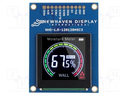 Display: OLED; matrix; 128x128; Dim: 58x44.5x2.1mm; Interface: SPI