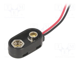 6F22 connector; Leads: cables; Size: 6F22,6LR61; Batt.no: 1; 150mm