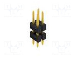 Connector: pin strips; pin header; male; PIN: 4; 2.54mm; THT; 2x2