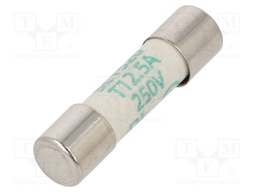 Fuse: fuse; ceramic; 12.5A; 250V; time-lag; 5x20mm; brass