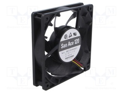 Fan: DC; axial; 24VDC; 120x120x25mm; 150m3/h; 40dBA; ball bearing