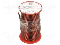 Coil wire; single coated enamelled; 2.1mm; 500g; -65÷200°C