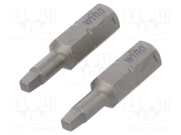 Screwdriver bit; square; #1; Overall len: 25mm; 2pcs.