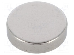 Magnet: permanent; neodymium; H: 3mm; 20N; Ø: 12mm