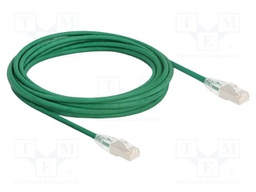 Patch cord; U/FTP; Cat: 6a; RJ45 plug,both sides; 5m; LSZH; green