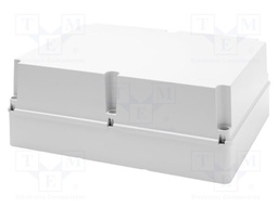 Enclosure: junction box; wall mount; plastic; grey