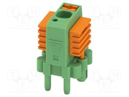 PCB direct plug, nominal cross section: 2.5 mm2, color: gree
