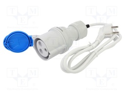 Transition: adapter; male/female; 16A; 230VAC; IEC 60309; IP20