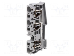 Splice terminal: rail; 0.2÷16mm2; ways: 1; terminals: 3; grey; TS35