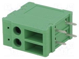 PCB terminal block; angled 90°; 6.35mm; ways: 2; on PCBs; 4mm2