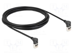 Patch cord; S/FTP; Cat: 6a; RJ45 up angled plug,both sides; 3m