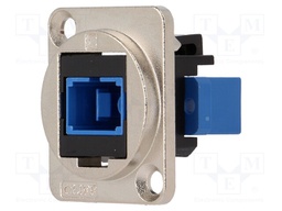 Connector: fiber optic; coupler; single mode duplex (SM)