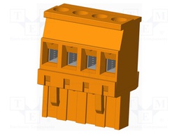 Connector: pluggable terminal block; plug; female; angled 90°