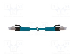 Patch cord; RJ45 plug,both sides; 6a; stranded; Cu; FRNC; blue; 30m