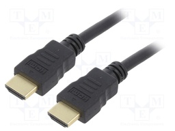 Cable; HDMI 2.0; HDMI plug,both sides; 3m; black; 30AWG; Core: Cu