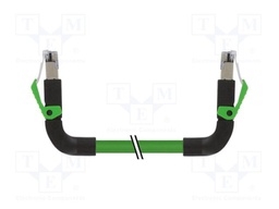 Patch cord; RJ45 up angled plug,both sides; 5; stranded; Cu; PUR
