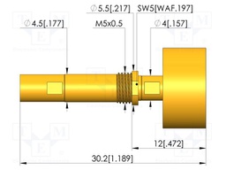 Test needle; screw-in