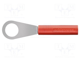 Plug; ring; 70VDC; 32A; red; Plating: nickel plated; 3mΩ