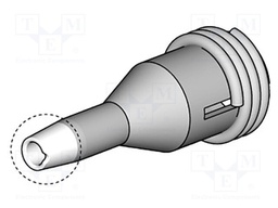 Nozzle: desoldering; 1.2x1.6mm; Features: for cleaning pads
