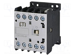 Contactor: 4-pole; NO x4; 24VDC; 22A; CEC; screw terminals; W: 48mm