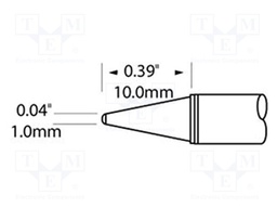 Tip; conical; 1mm; 366°C; for soldering station