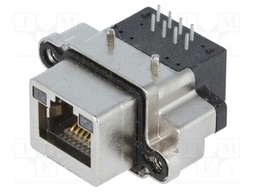Socket; RJ45; IP68; THT; for panel mounting; angled 90°