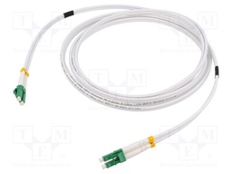 Fiber patch cord; OS2; LC/APC,both sides; 2m; LSZH; white