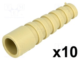 Strain relief; RG58; beige; Application: BNC plugs; 10pcs.