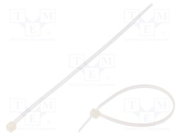 Cable tie; L: 142mm; W: 2.5mm; polyamide; 80N; natural; Ømax: 35mm