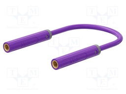 Test lead; 60VDC; 30VAC; 19A; banana socket 4mm,both sides