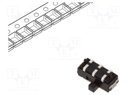 Slide Switch, Subminiature, DPDT, On-On, Surface Mount, JS Series, 300 mA