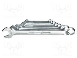 Wrench-set; combination spanner; Chrom-vanadium steel; 8pcs.