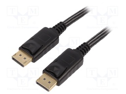 Cable; DisplayPort 1.2; DisplayPort plug,both sides; 2m; 28AWG