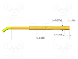 Test probe socket; gold-plated; KS-069; Flange height: 1.35mm
