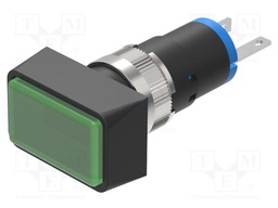 Indicator: LED; flat; green; 24VDC; Ø8mm; for soldering; 18
