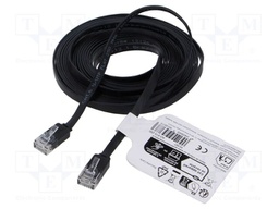 Patch cord; U/UTP; 6; stranded; Cu; PVC; black; Len: 5m; 32AWG