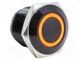 Switch: vandal resistant; SPST-NO; 2A/48VDC; IP65; OFF-(ON); Ø16mm