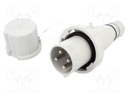 Connector: AC supply 3-phase; plug; male; 63A; 400VAC; IEC 60309