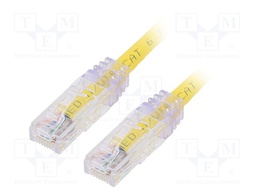 Patch cord; TX6™ PLUS,U/UTP; 6; stranded; Cu; LSZH; yellow; Len: 2m