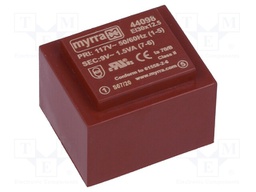 Transformer: encapsulated; 1.5VA; 117VAC; 9V; 167mA; Mounting: PCB