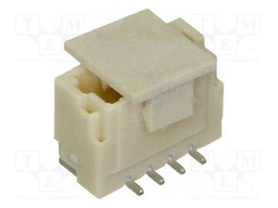 Socket; wire-board; male; Minitek; 1mm; PIN: 4; SMT; 50V; 1A; tinned