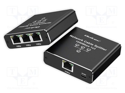 Switch Ethernet; RJ45 socket x4,USB C socket; black; 100m