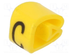 Markers for cables and wires; 2.5÷5mm; PVC; yellow; leaded