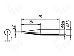 Tip; chisel; 2.2mm; for  soldering iron,for soldering station